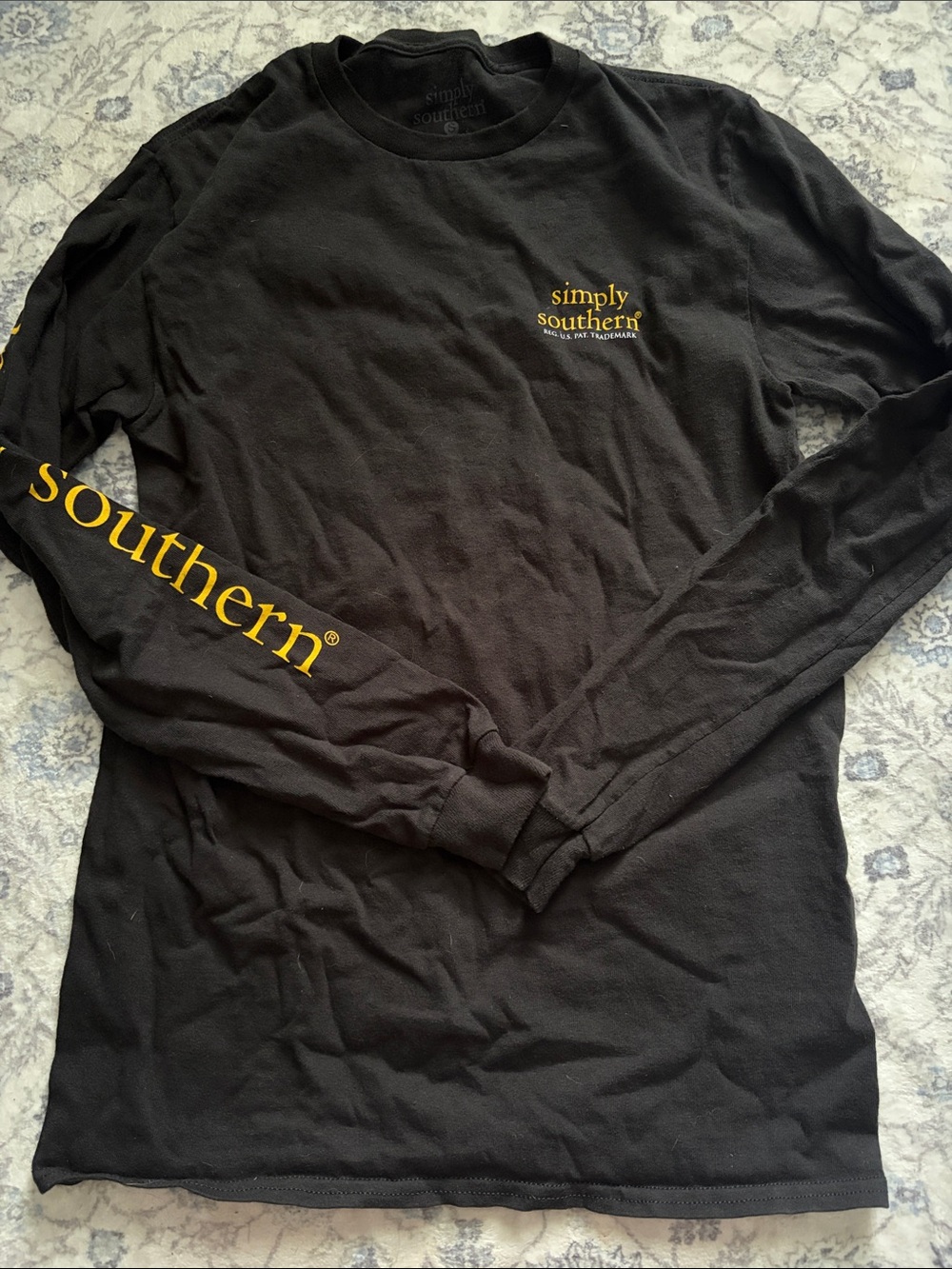 Simply Southern Black Tee with Yellow & Green Mason Jar Design
